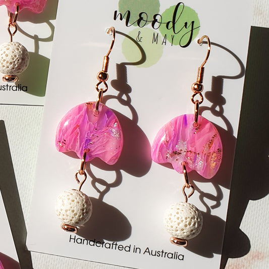 Tulip | Diffuser Bead Earrings | Dangley Hooks