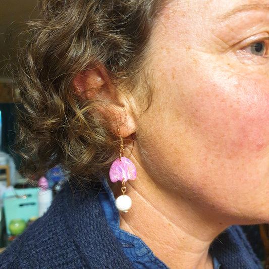 Tulip | Diffuser Bead Earrings | Dangley Hooks